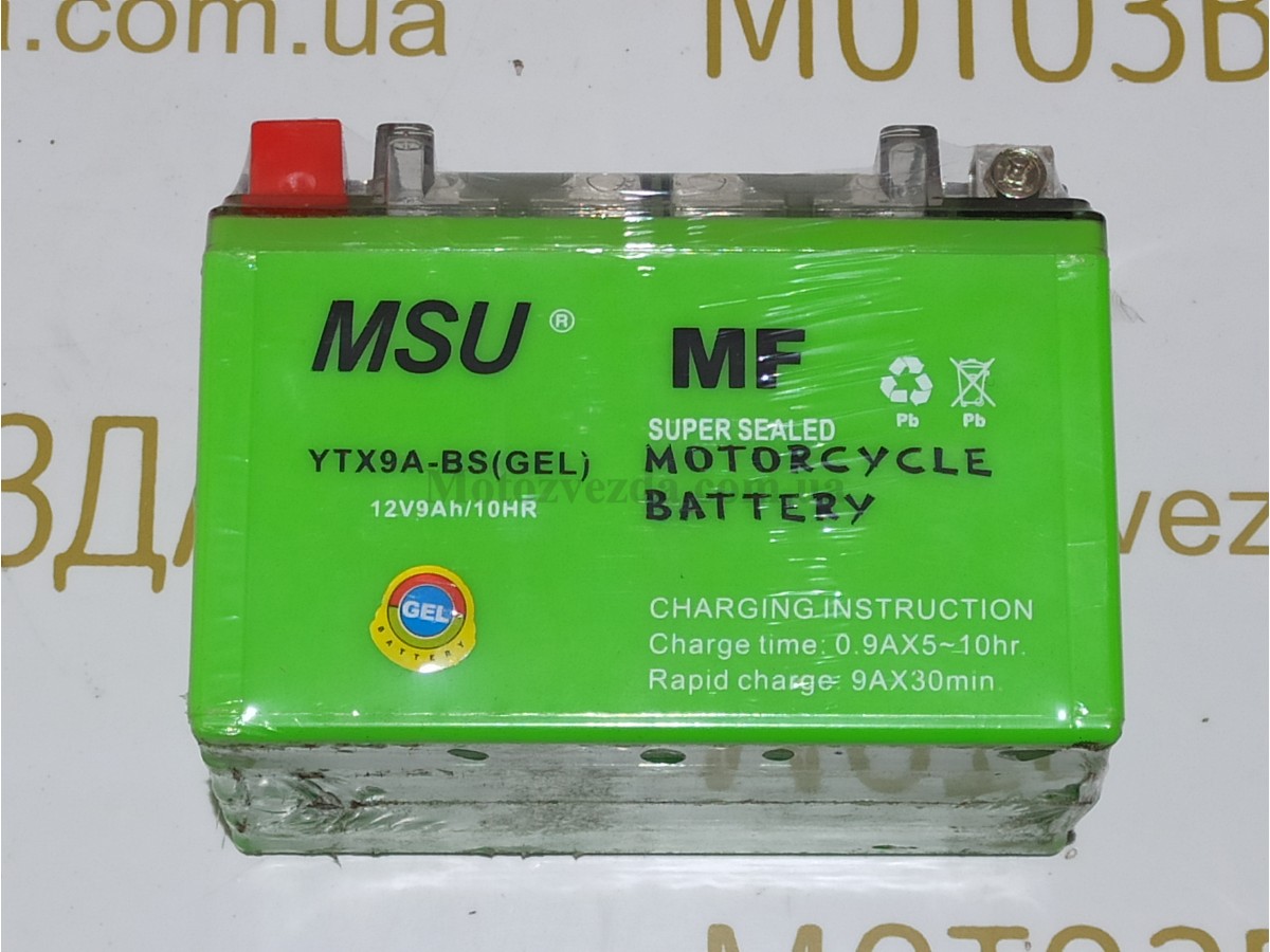 Аккумулятор GEL 12V / 9AH  YTX9A-BS MSU