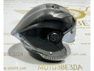 Шлем МТ 606 открытый ЧЕРНЫЙ  белое стекло + встроенные очки MotoTech ( size: L )