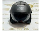 Шлем МТ 858 открытый ЧЕРНЫЙ МАТОВЫЙ белое стекло + встроенные очки MotoTech ( size: S-M )