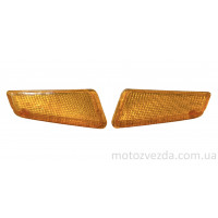 Скло поворотів переднє SUZUKI ADDRESS V (пара) AD100 (ПОМАРАНЧОВЕ СКЛО)