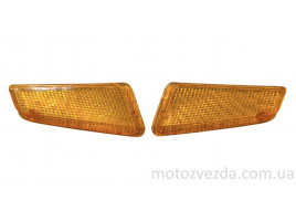 Скло поворотів переднє SUZUKI ADDRESS V (пара) AD100 (ПОМАРАНЧОВЕ СКЛО)