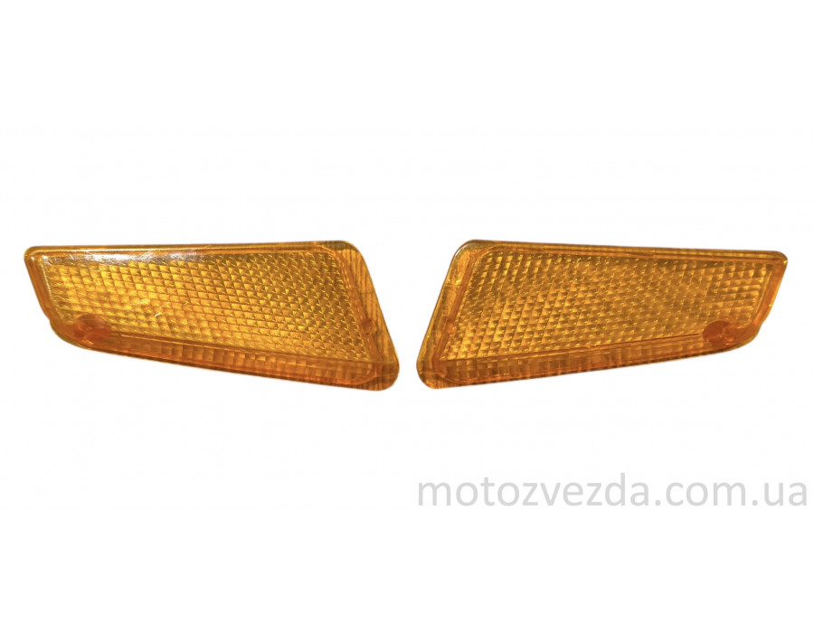 Скло поворотів переднє SUZUKI ADDRESS V (пара) AD100 (ПОМАРАНЧОВЕ СКЛО)