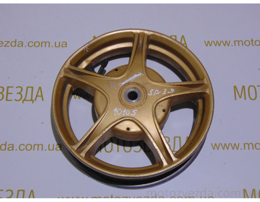 Диск задний легкосплавный J 10x2.15 DOT 110.5mm. 16-шлицов Yamaha JOG SA-39J / SA-56J