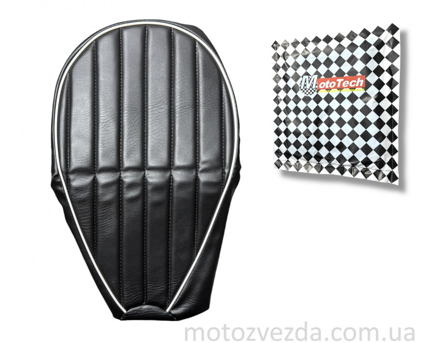 Чехол сиденья черный продольная линия HONDA DIO AF-34/35