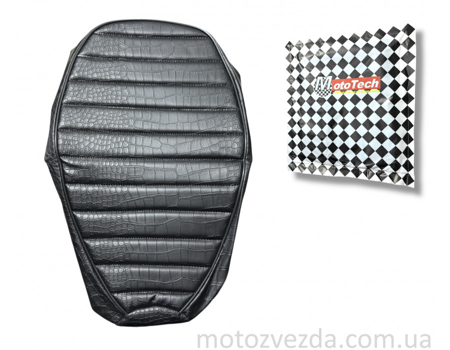 Чехол сиденья черный поперечная линия SUZUKI LET'S III