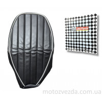 Чехол сиденья черный продольная линия SUZUKI LET'S III