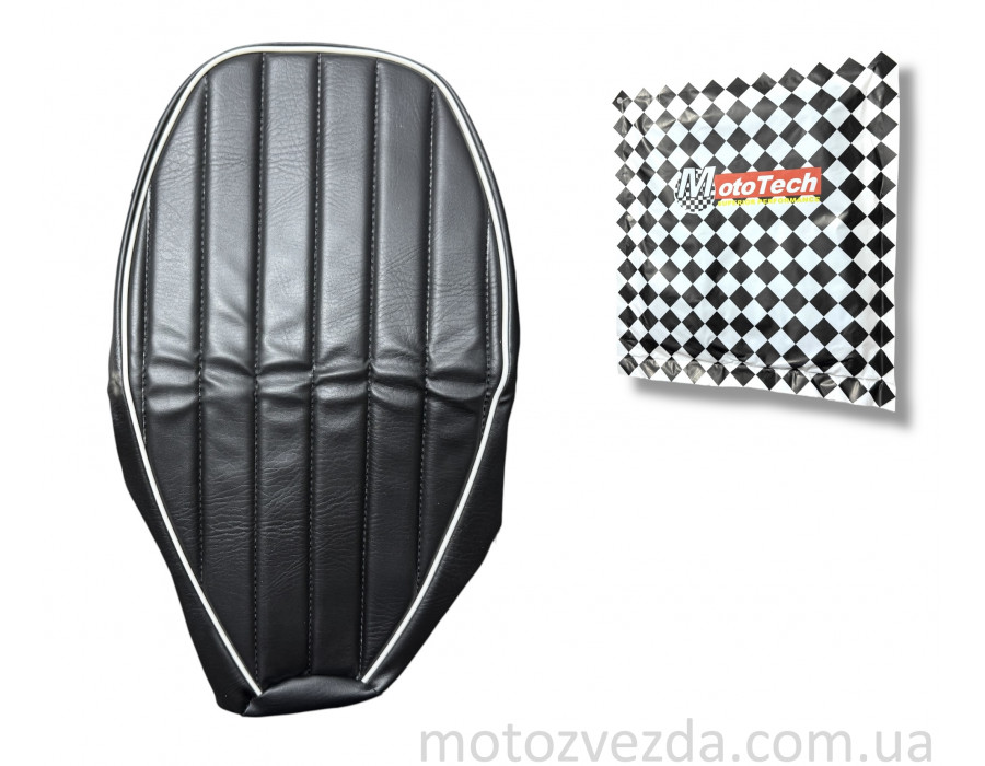 Чехол сиденья черный продольная линия SUZUKI LET'S III