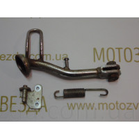 Подножка боковая с кронштейном  Suzuki Lets 1 / 2 / 3 / Verde Japan ( хром ) 