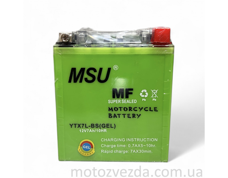 Аккумулятор GEL 12V / 7AH YTX7L-BS MSU