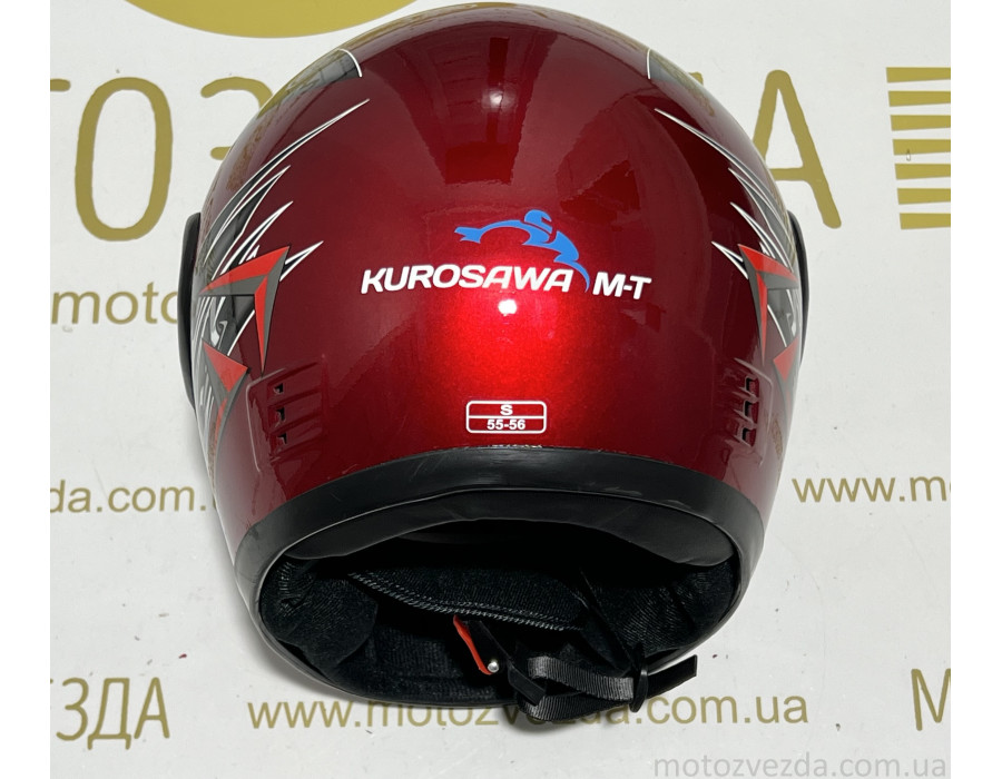 Шлем закрытый HF-101 Q23-R КРАСНЫЙ KUROSAWA-MT (size: S)