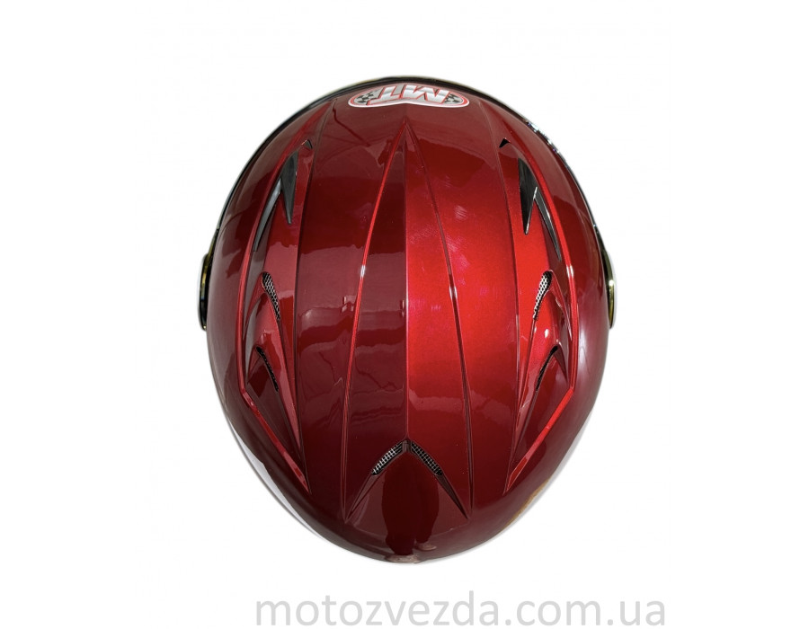 Шлем открытый HF-210 КРАСНЫЙ тонированное стекло MotoTech ( size: L )