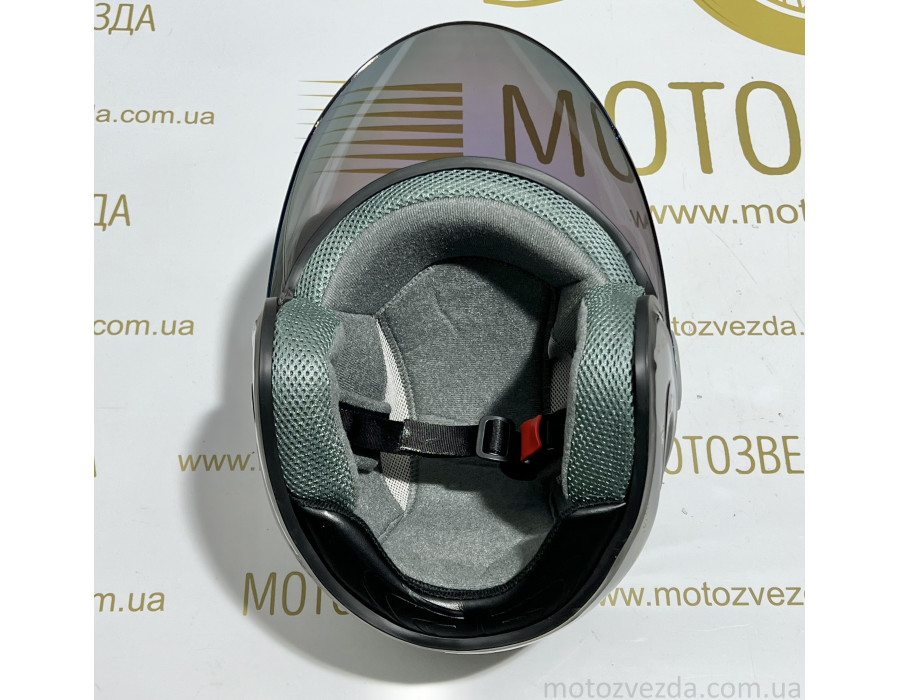 Шлем открытый HF-210 ЧЕРНЫЙ тонированное стекло MotoTech ( size: M)