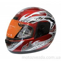 Шолом закритий WLT-106 ЧЕРВОНИЙ MotoTech ( size: S)