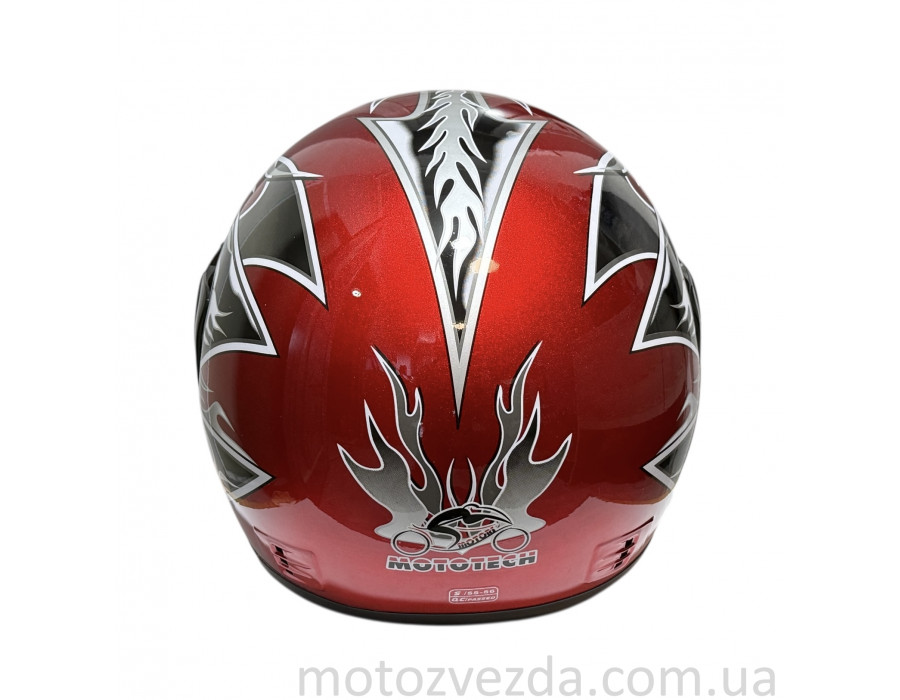 Шлем закрытый WLT-106 КРАСНЫЙ MotoTech ( size: S)