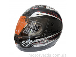 Шолом закритий WLT-106 Чорно-білий MotoTech ( size: M)