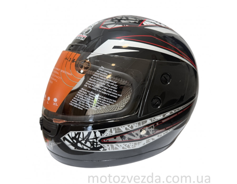 Шлем закрытый WLT-106 Чёрно-белый MotoTech ( size: S)