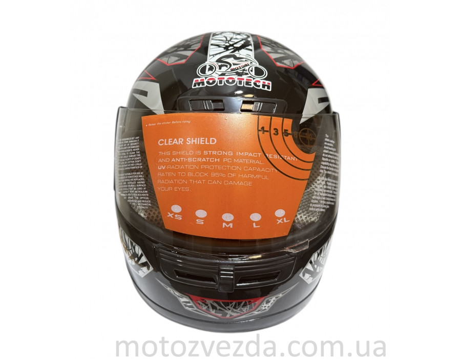 Шлем закрытый WLT-106 Чёрно-белый MotoTech ( size: S)