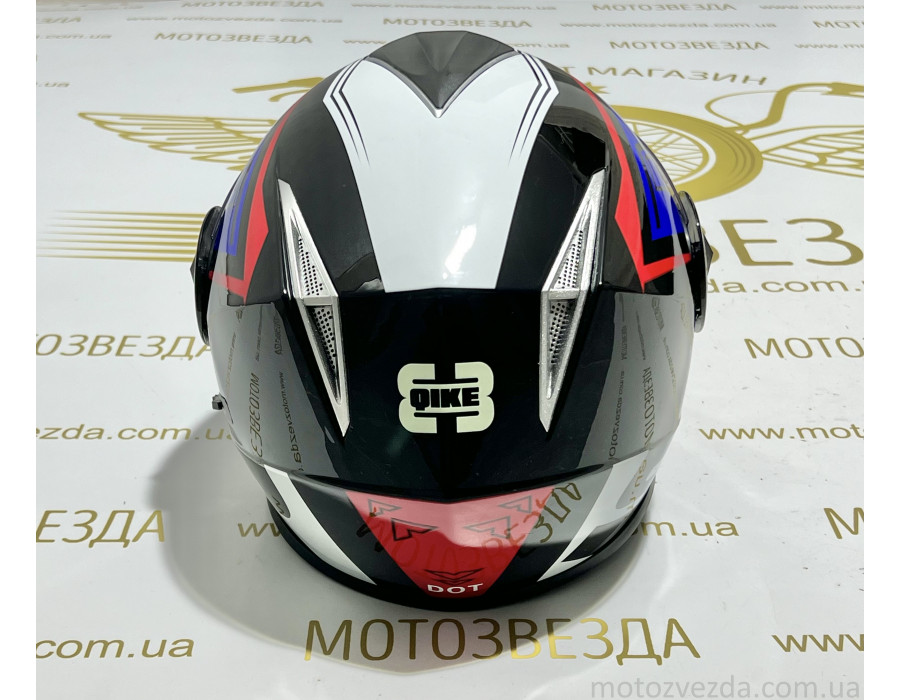 Шлем Модуляр flip-up ( трансформер ) Черный , встроенные очки QKE Helmet (size: L)