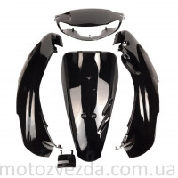 Комплект пластику HONDA DIO AF-34 (ТРИКУТНА ФАРА)  (ЧОРНИЙ)  