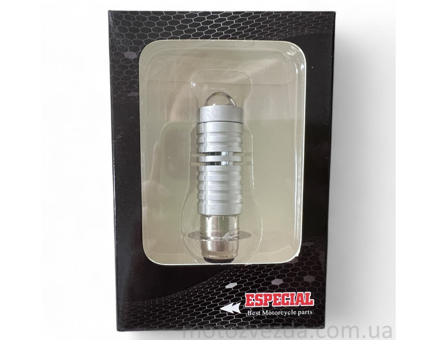 Лампа фары диодная P15D‑25‑1 12V 35/35W 1 ус, линза, серый корпус "LIPAI"