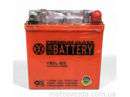 Аккумулятор GEL 12V 5A 119-60-129mm, высокий 12N5L-BS (YB5L-BS) "VLAND" (2024)