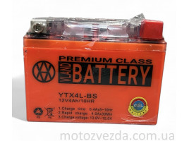 Аккумулятор GEL 12V 4A 113-70-85mm UTX4L-BS (YTX4L-BS) "VLAND" (2024)