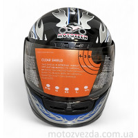 Шлем закрытый WLT-106 ЧЕРНЫЙ MotoTech (Size S)   