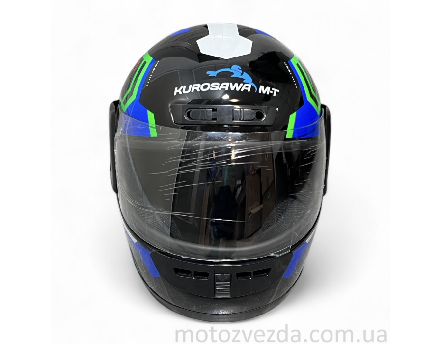 Шлем закрытый HF-101 Q275-G Черный KUROSAWA M-T (Size S )