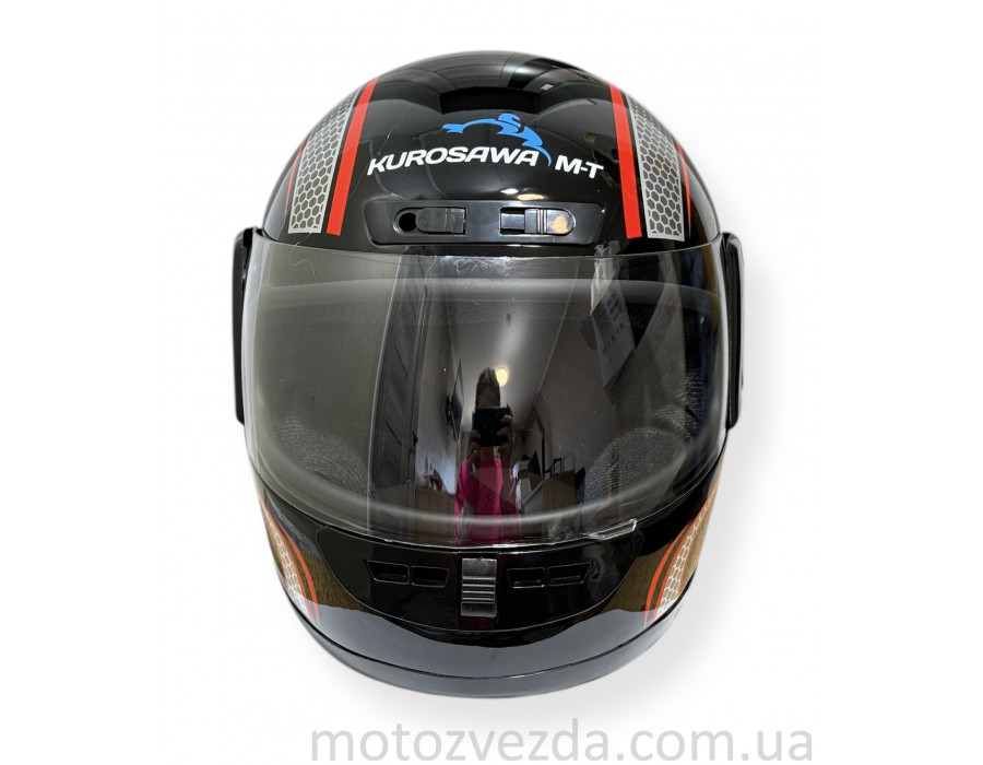 Шолом закритий HF-101 Q233-R Чорний KUROSAWA M-T (Size M )