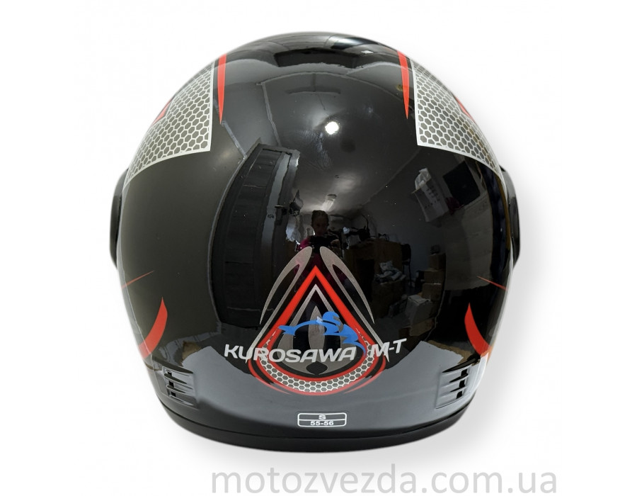 Шолом закритий HF-101 Q233-R Чорний KUROSAWA M-T (Size M )