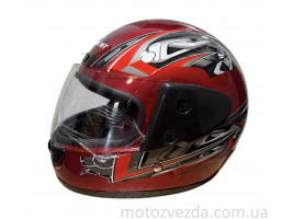 Шлем закрытый HF-101 Q23-R  КРАСНЫЙ KUROSAWA-MT (size: S) 