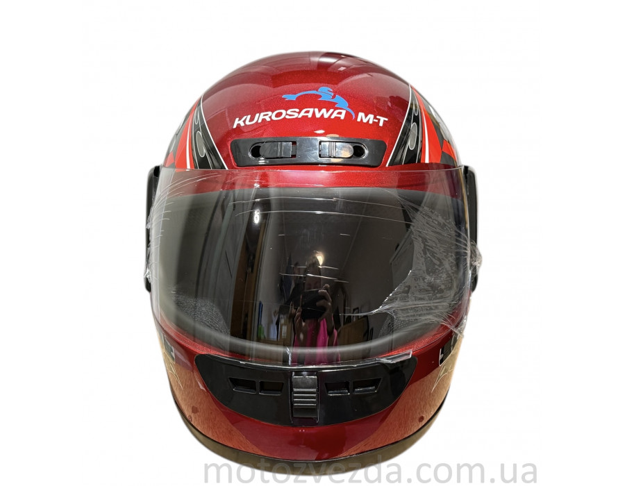 Шолом закритий HF-101 Q23-R Червоний KUROSAWA-MT (size: S)