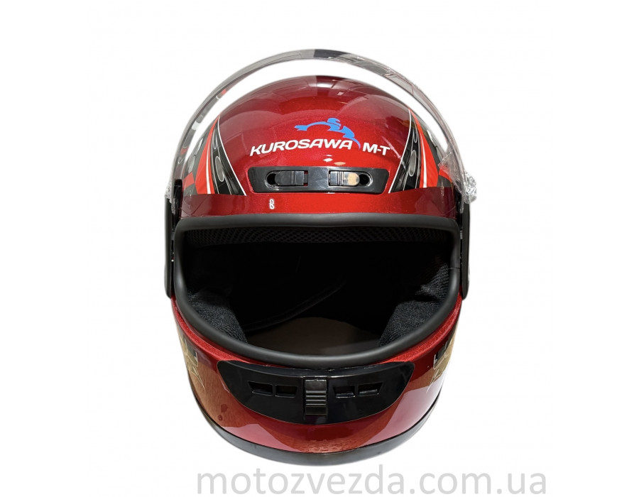 Шолом закритий HF-101 Q23-R Червоний KUROSAWA-MT (size: S)