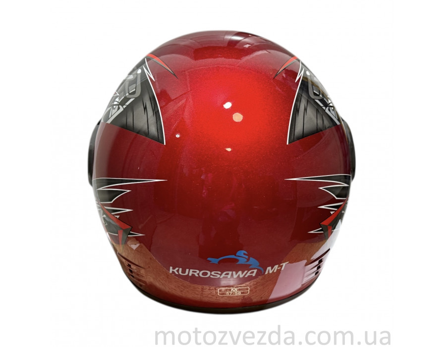 Шолом закритий HF-101 Q23-R Червоний KUROSAWA-MT (size: S)