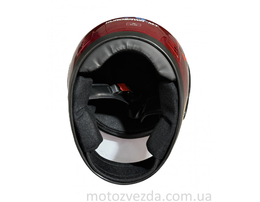Шолом закритий HF-101 Q23-R Червоний KUROSAWA-MT (size: S)