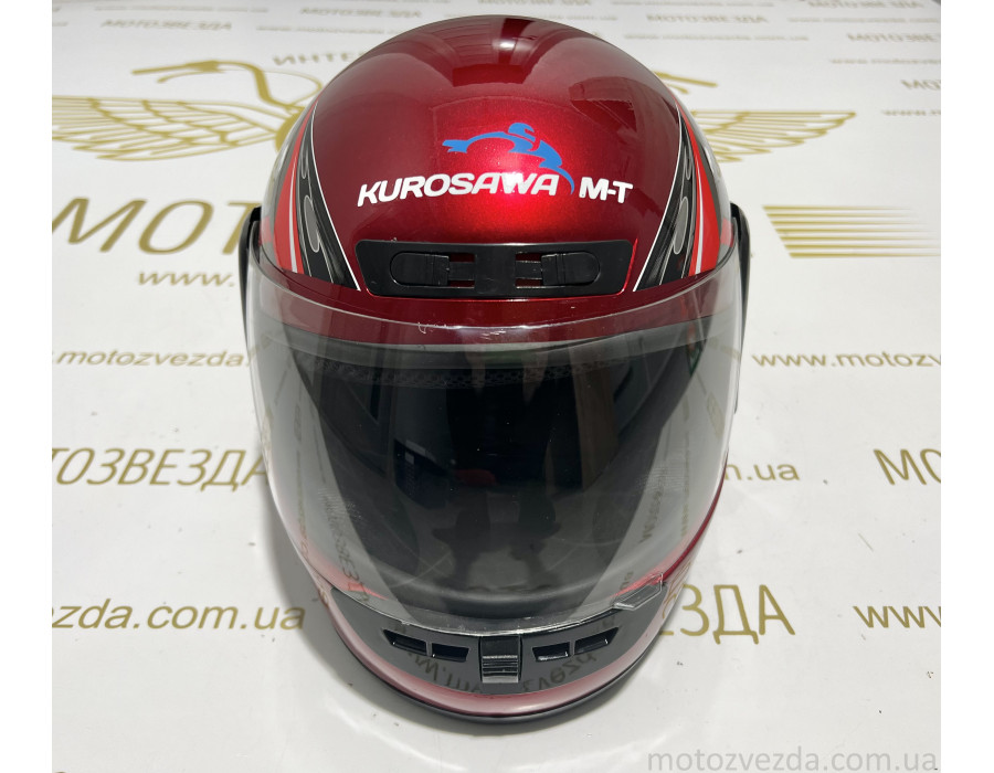 Шлем закрытый HF-101 Q23-R Красный KUROSAWA M-T (Size M )