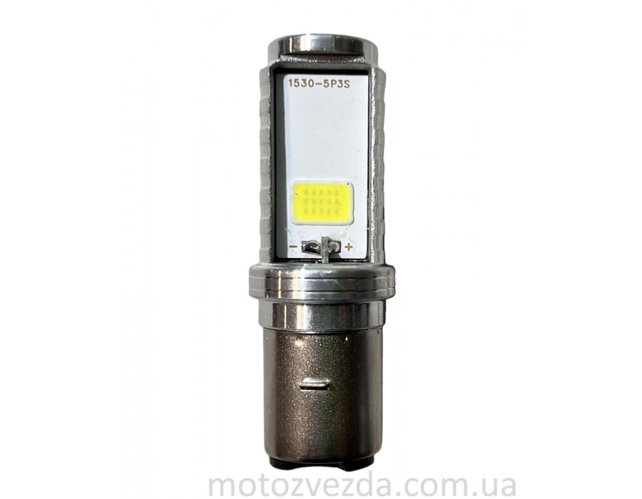 Лампа фары диодная H6 (BA20D) 12V 35/35W 2 кристалла "LED"