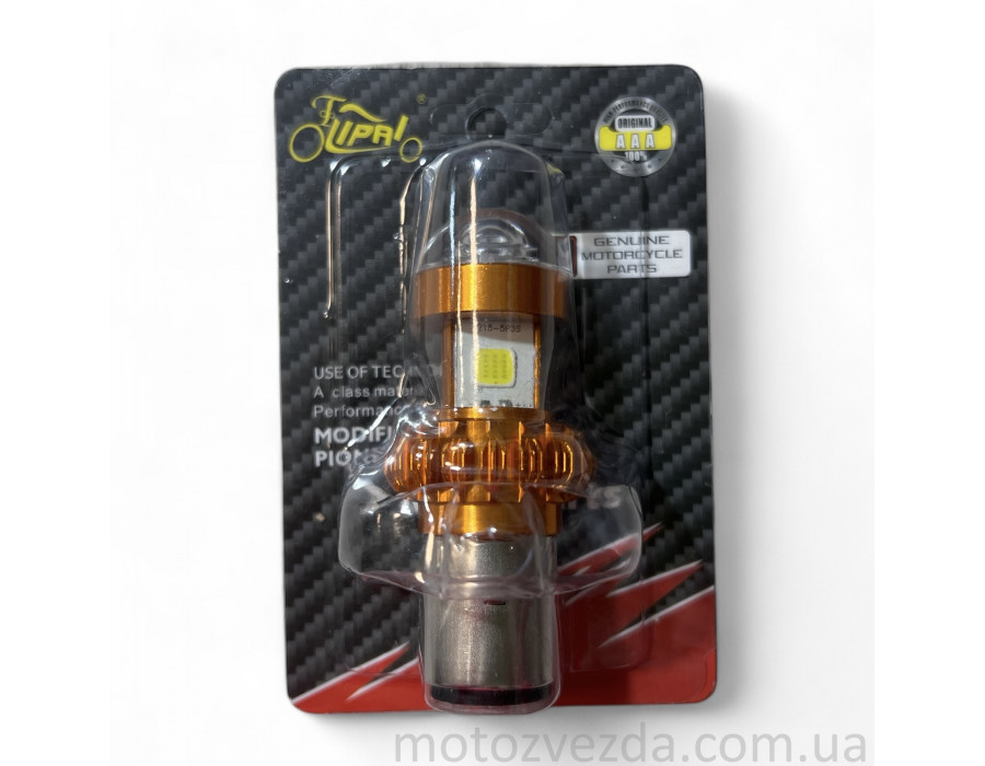 Лампа фари діодна H6 (BA20D) 12 V 35 / 35W 2 кристали "LED"