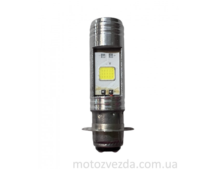 Лампа фари діодна P15D‑25‑3 12V 35/35W 3 вуса, 2 кристали #1 "LED"