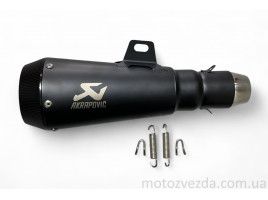 Глушник прямоток #H1 (AKRAPOVIC)  чорний