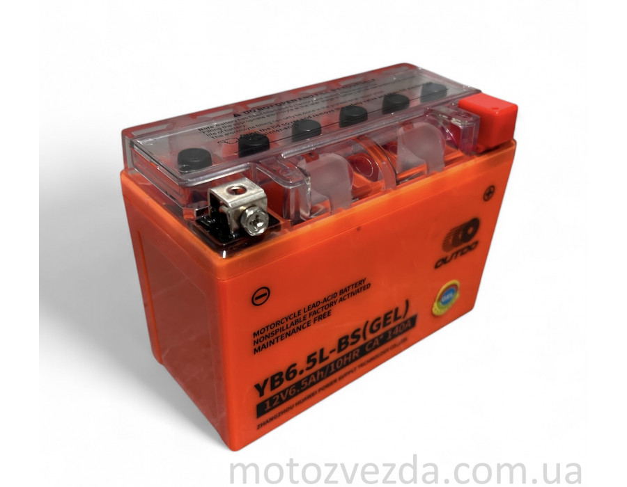 Акумулятор GEL 12V 6.5A 138‑65‑100mm 12N6.5L‑BS "OUTDO" (2024