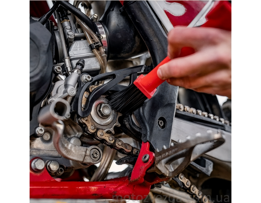 Щітка для чищення ланцюга та зірок (Червоний)