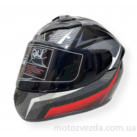 Шолом інтеграл QKE 111 №24 чорно-червоний SIZE : L