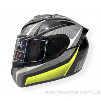 Шолом інтеграл QKE  111 №23 чорно-сірий SIZE : M