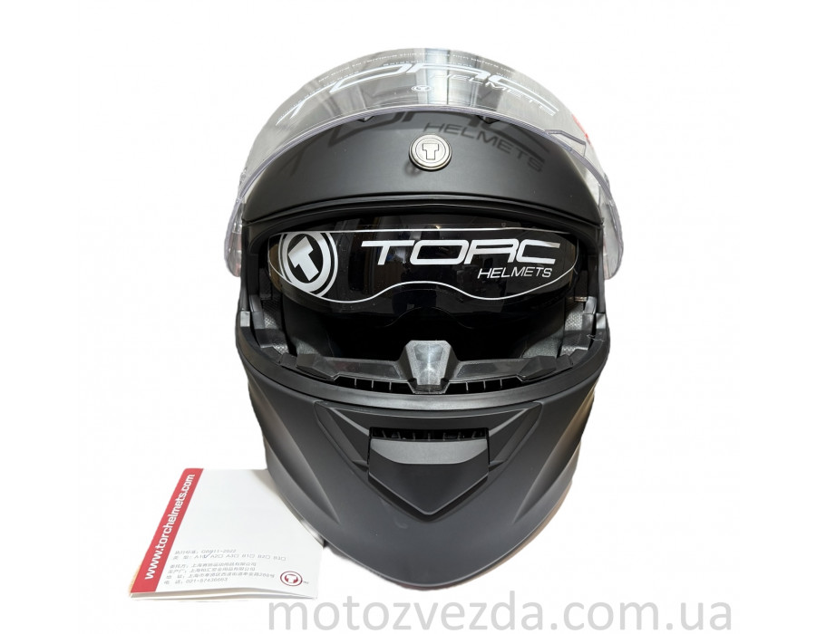 Шолом трансформер "TORC" (#T271S чорний матовий, M, окуляри)