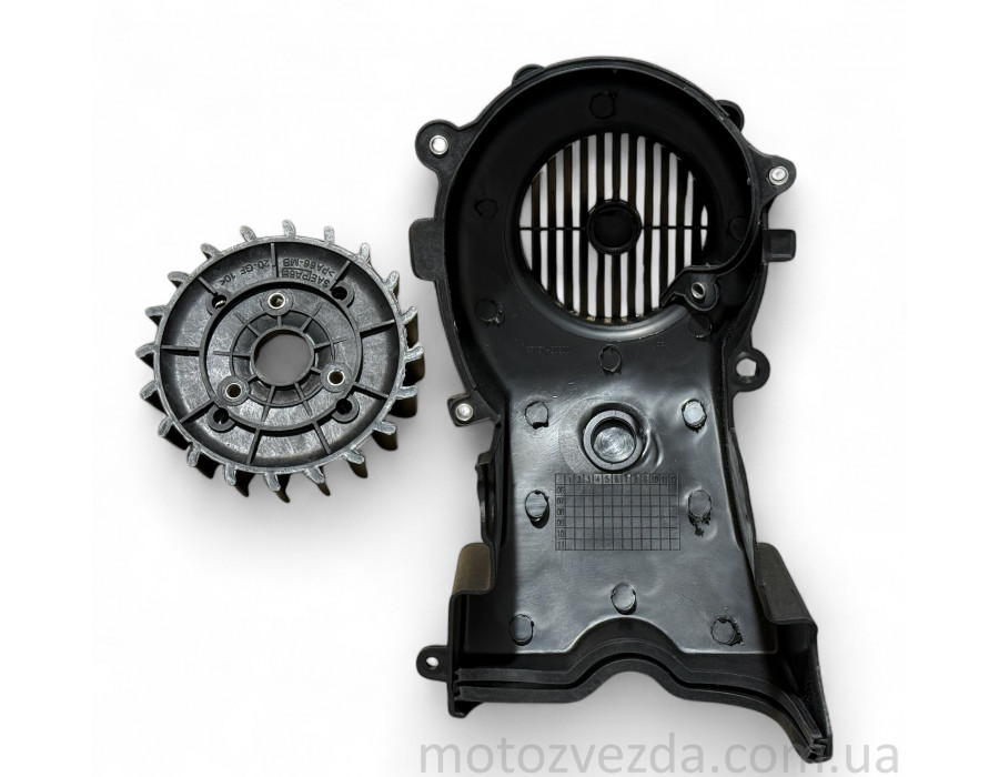 Кожух обдува SUZUKI ADDRESS V125 в сборе (2части) + крыльчатка, Тайвань