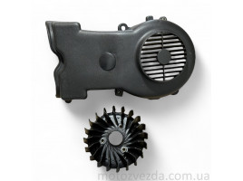 Кожух обдува SUZUKI ADDRESS V125 в сборе (2части) + крыльчатка, Тайвань