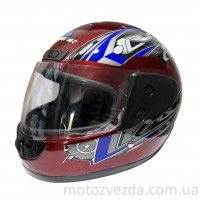  Шлем (закрытый) HF-101 КРАСНЫЙ Q23-BL размер: S