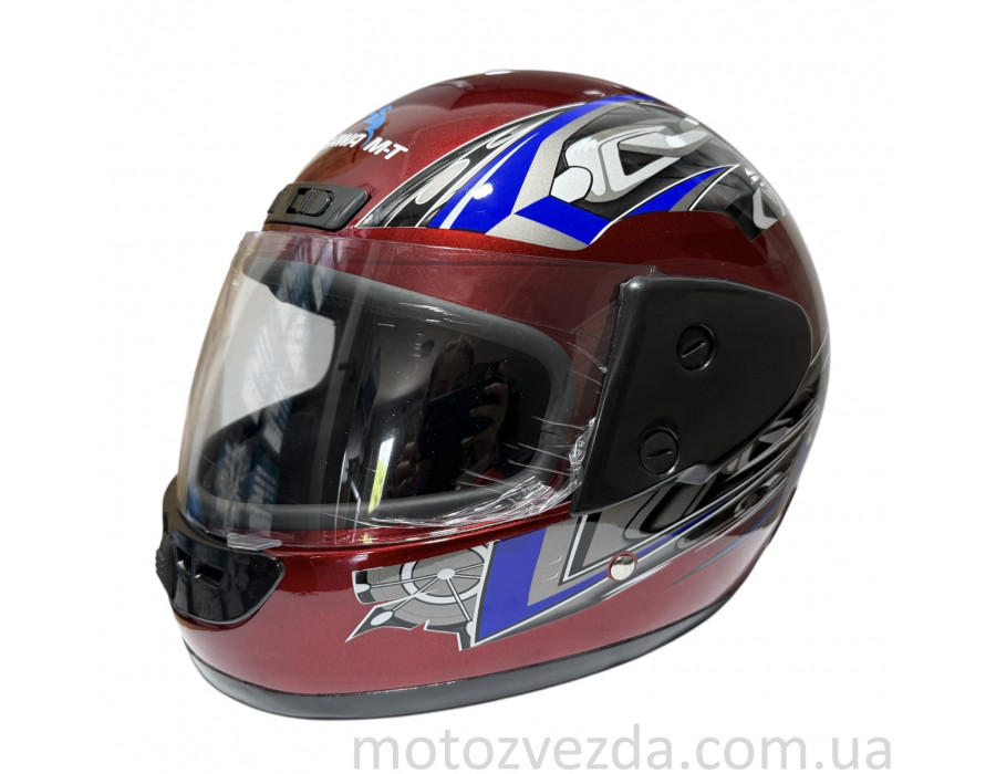 Шлем (закрытый) HF-101 КРАСНЫЙ Q23-BL размер: S Шлем (закрытый) HF-101 КРАСНЫЙ Q23-BL размер: S