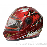 Шолом дитячий закритий біле скло  HF-909 Червоний MotoTech